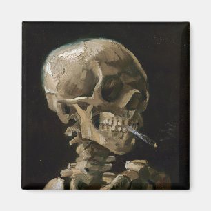 Aimant Crâne avec brûler la cigarette Vincent van Gogh Ar