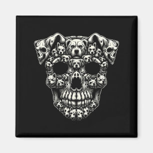 Aimant Crâne de Chien Radiographie Halloween Squelette No