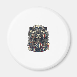 Aimant Crâne de hors-la-loi patriotique Sheriff Patriote