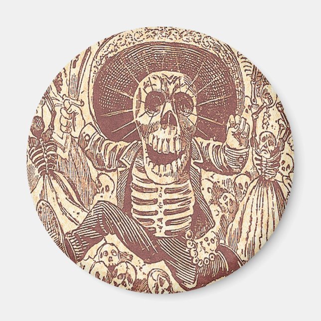 Aimant Crâne de Oaxaca, La Calavera Oaxaqueña (Devant)