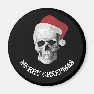 Aimant Crâne grunge Père Noël