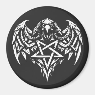 Aimant Crâne Pentagramme Tribal par BurnsInhell