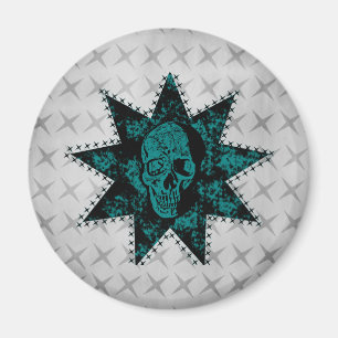 Aimant crâne pointu (Turquoise)