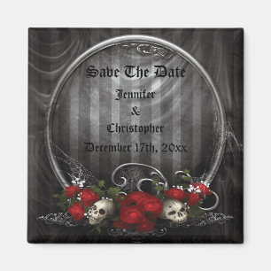 Aimant Crânes et économies gothiques de roses l'aimant 