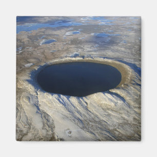 Aimant Cratère aérienne Pingualuit, Québec, Canada.