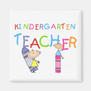 Aimant Crayon Kindergarten Teacher Tshirts and Gifts