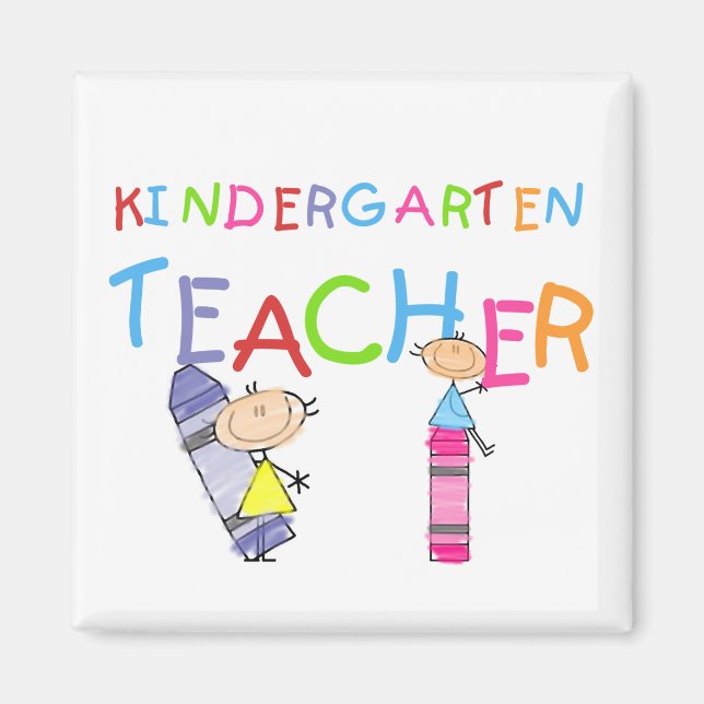 Aimant Crayon Kindergarten Teacher Tshirts and Gifts (Devant)
