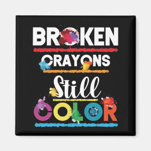 Aimant Crayons cassés Couleur encore Sensibilisation à la