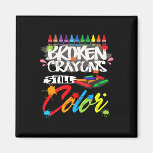 Aimant Crayons cassés Couleur encore Sensibilisation à la