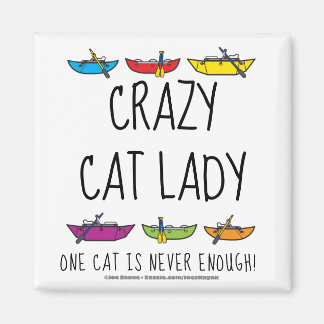 Aimant Crazy Cat Lady Funny Rafers