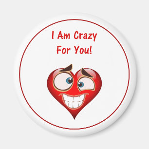 Aimant Crazy For You Heart Valentine Day