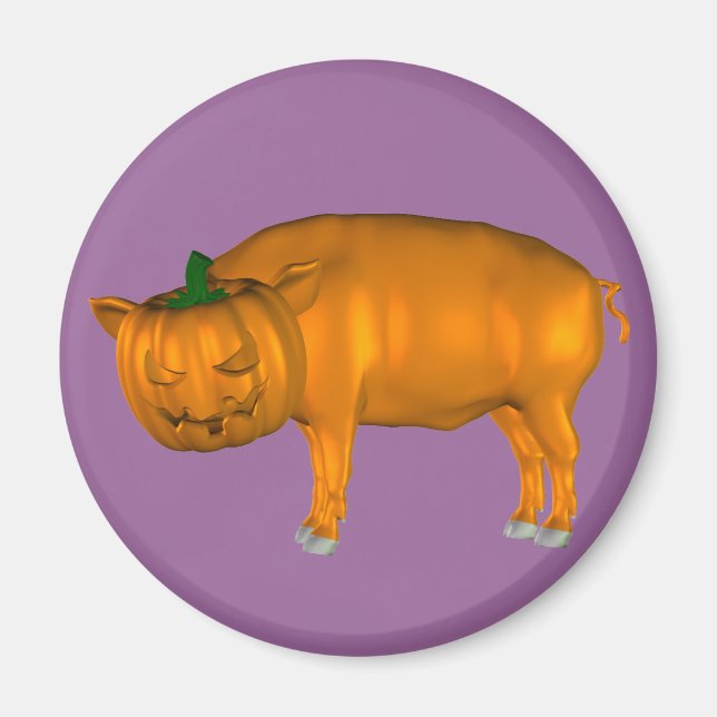 Aimant Crazy Halloween Cochon (Devant)
