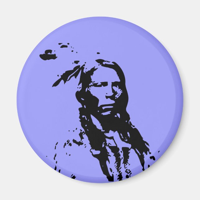 Aimant Crazy Horse Amérindien (Devant)