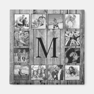 Aimant Create Your Custom Photo Collage Rustic Farmhouse