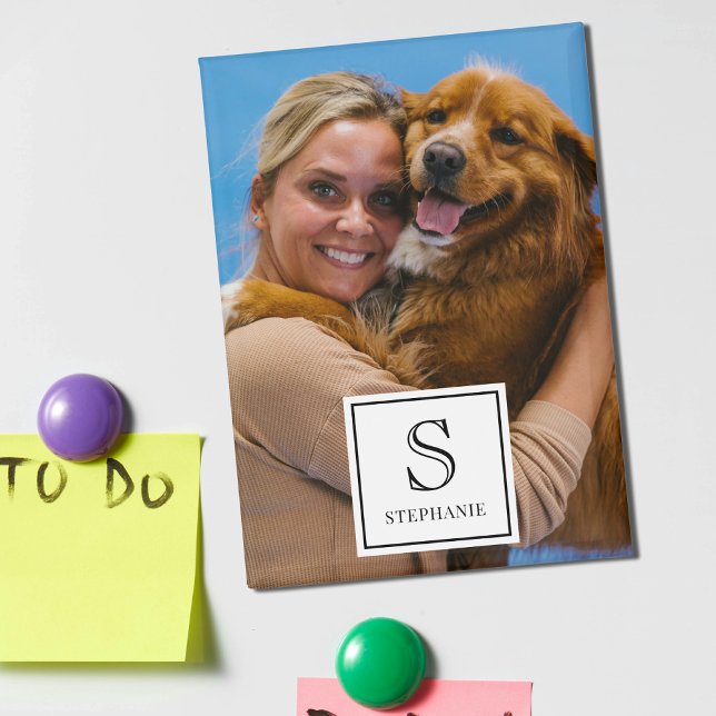 Aimant Create your own Monogram, Name and Photo Keepsake (Créateur téléchargé)