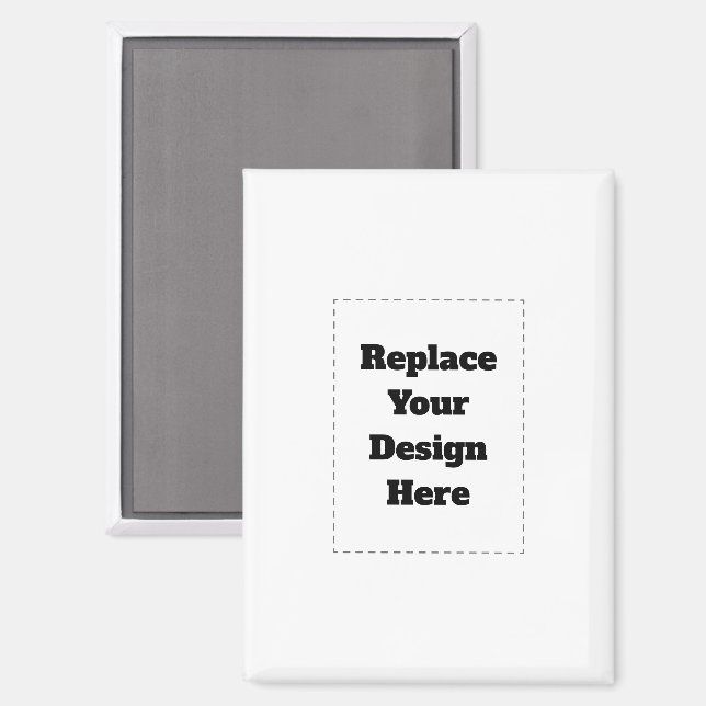 Aimant Create Your Own white  (Recto/Verso)