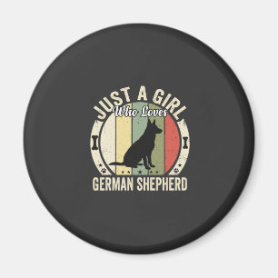 Aimant Création pour fille amoureuse de Berger Allemand (