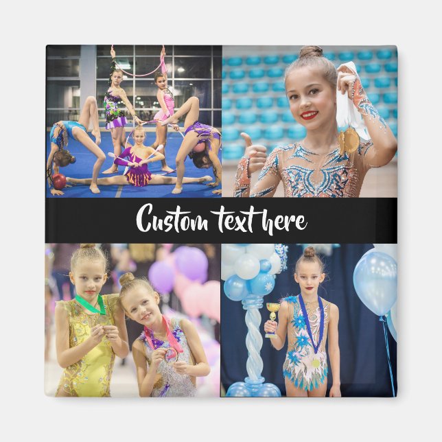 Aimant Créez vos propres 4 photos Collage Gymnastique (Devant)