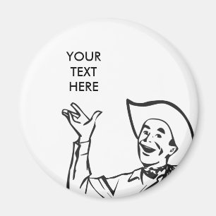 AIMANT CRÉEZ VOS PROPRES CADEAUX DE COWBOY RETRO
