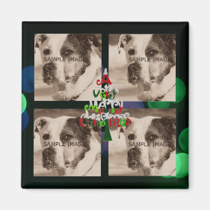 Aimant Créez votre propre Noël d'Instagram de 4 photos