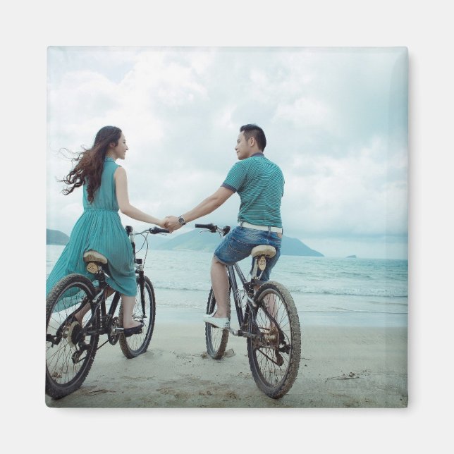 Aimant Créez votre propre photo personnalisée en couple (Devant)