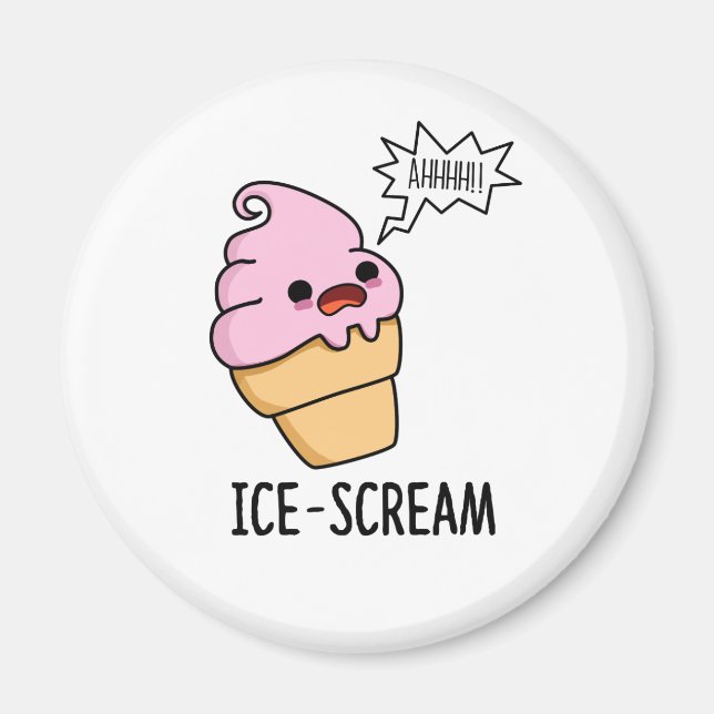 Aimant Crème de glace amusante Crème de glace Cone Pun (Devant)