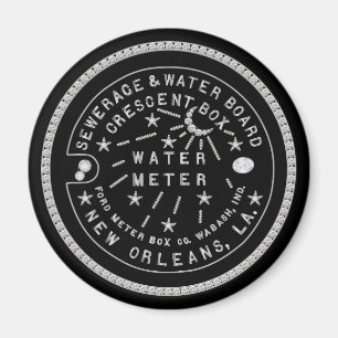 Aimant Crescent City Water Meter Cover Faux Diamants