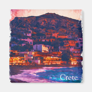 Aimant Crète Grèce île grecque aquarelle peinture