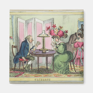 Aimant Cribbage, publié par Thomas McLean, Londres (colo