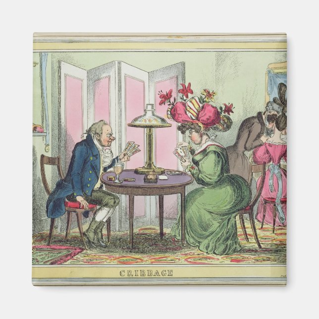 Aimant Cribbage, publié par Thomas McLean, Londres (colo (Devant)