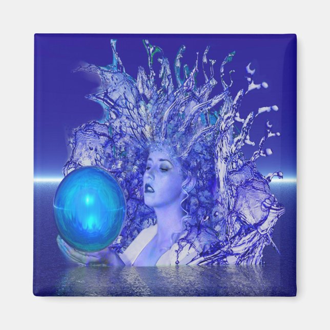 Aimant Cristal bleu (Devant)