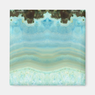 Aimant Cristal Bleu Glamour Blanc Enregistrer La Date