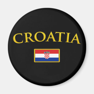Aimant Croatie dorée