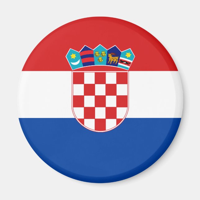 Aimant Croatie Drapeau de haute qualité (Devant)