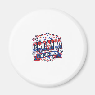 Aimant Croatie Football 2026 Football Gras Typographie Pa