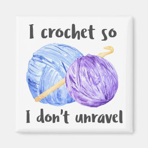 Aimant Crochet Joke Aquarelle Fil