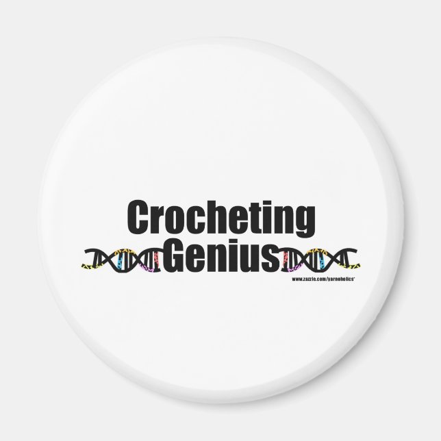Aimant Crocheting Genius DNA Merchandises (Devant)