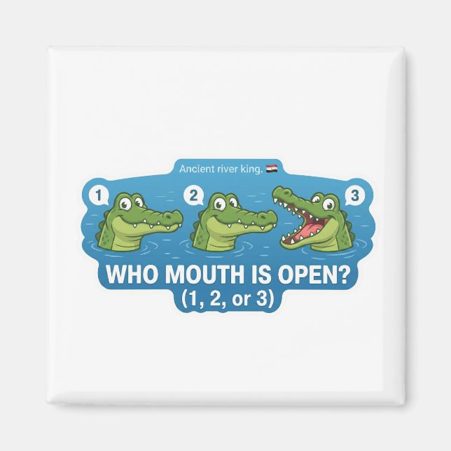 Aimant Crocodile Bouche Ouverte (Devant)