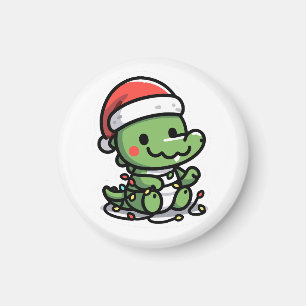Aimant Crocodile de Noël