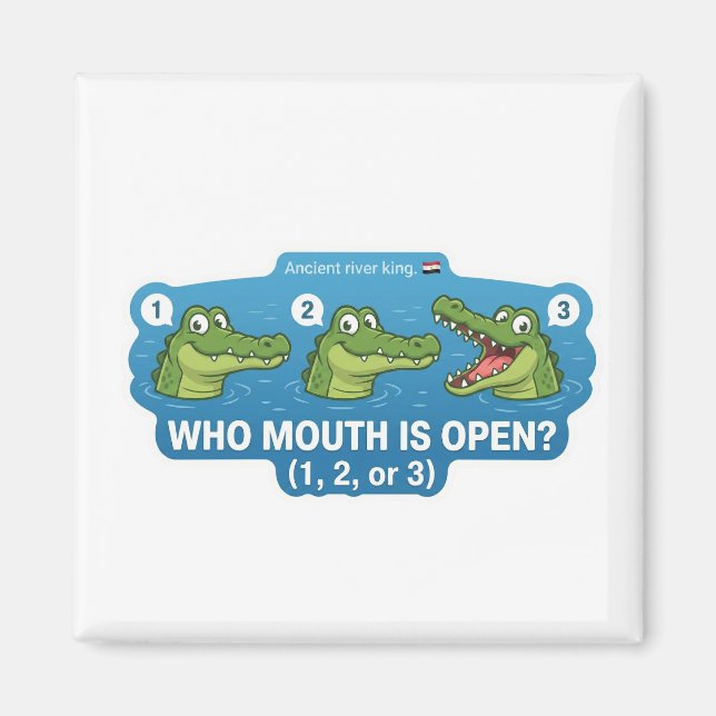 Aimant Crocodile Open Mouth (Devant)