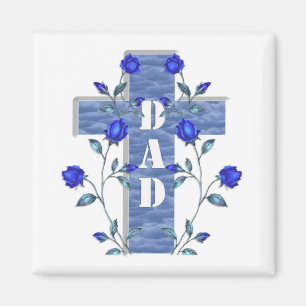Aimant croisé bleu de papa