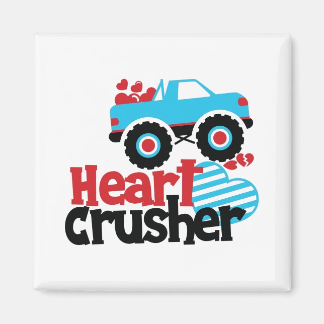 Aimant Croisière Coeur de Camion Monster bleu Valentine (Devant)