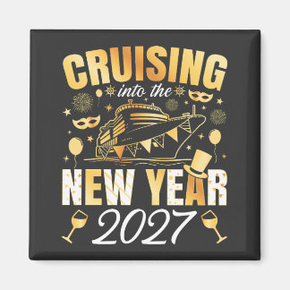 Aimant Croisière dans le Nouvel An 2027 Carré