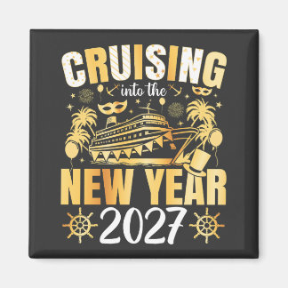Aimant Croisière dans le Nouvel An 2027 Carré
