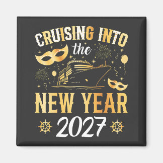 Aimant Croisière dans le Nouvel An 2027 Carré