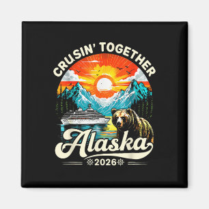 Aimant Croisière de l'Alaska 2026 Groupe d'amis de famill