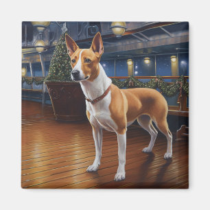 Aimant Croisière de Noël Basenji : Pawsome Holiday Delft