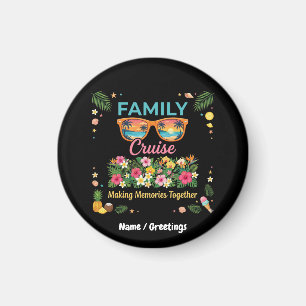 Aimant Croisière Familiale Souvenirs Floraux Été Tropical