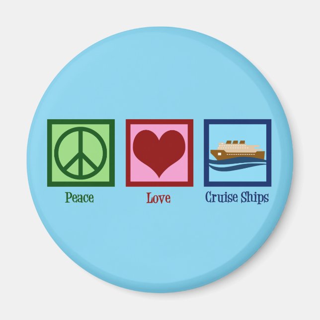 Aimant Croisière Peace Love Cruises (Devant)