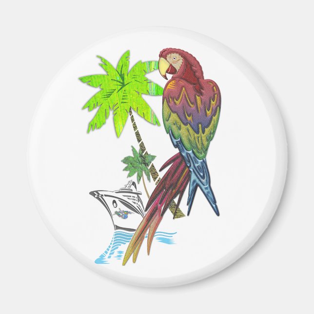 Aimant Croisière Tropicale Parrot (Devant)